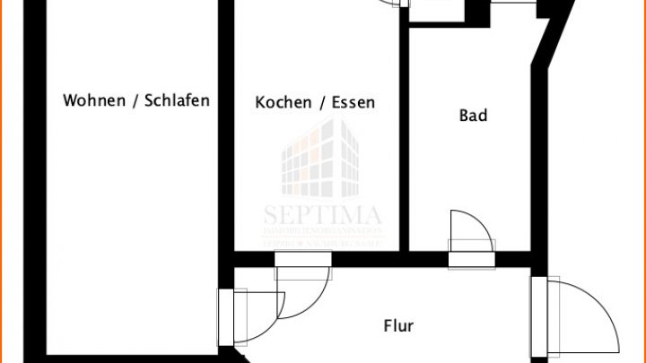 Erstbezug! 1 Raumwohnung mit separater Küche und Bad mit Fenster und begehbarer Dusche zu vermieten