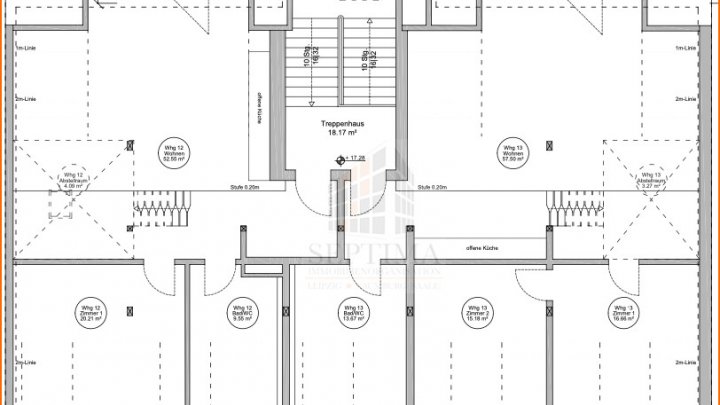 Wunderbarer Blick über die Dächer, großzügige und helle 2 Raumwohnung mit  Balkon in zentraler Lage