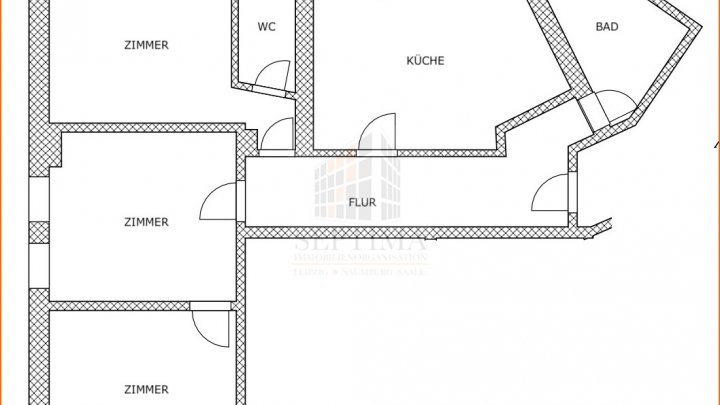 3 Raumwohnung im Dachgeschoß mit Balkon zu vermieten