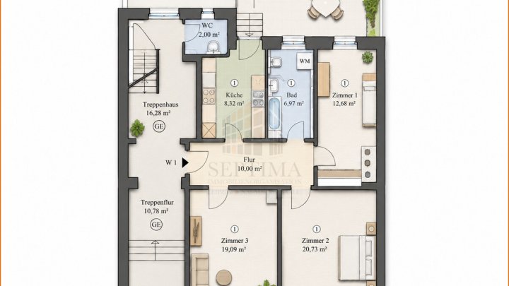 3-Raumwohnung mit Terrasse – Kapitalanlage mit Perspektive